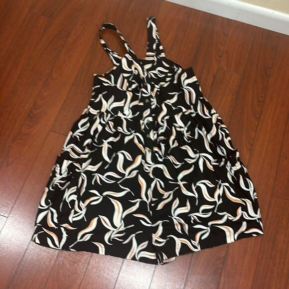 Anthropologie Hei Hei Palma Tropical Print Open Back Cotton Romper ~ M - Picture 8 of 14